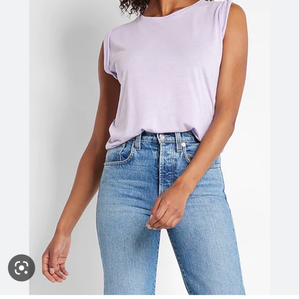 Express Lavender Muscle Tank Tee S NWT
